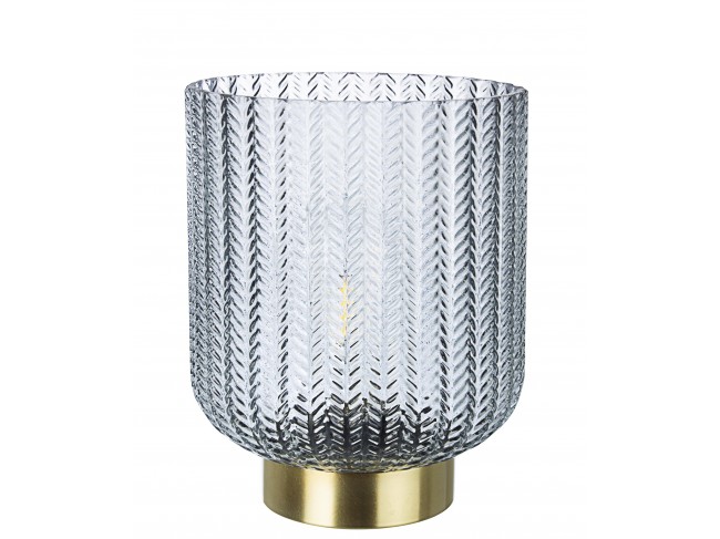 Grey Glass Led Lamp (827455)
