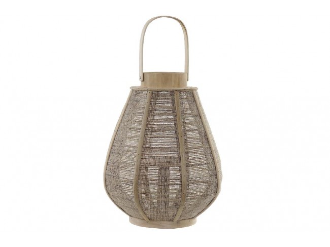 Candle Holder Bamboo Linen 2 (181139)