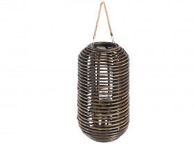 Candle Holder Brown Rattan (106532)