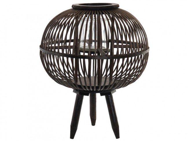 Candle Holder Wicker (165204)