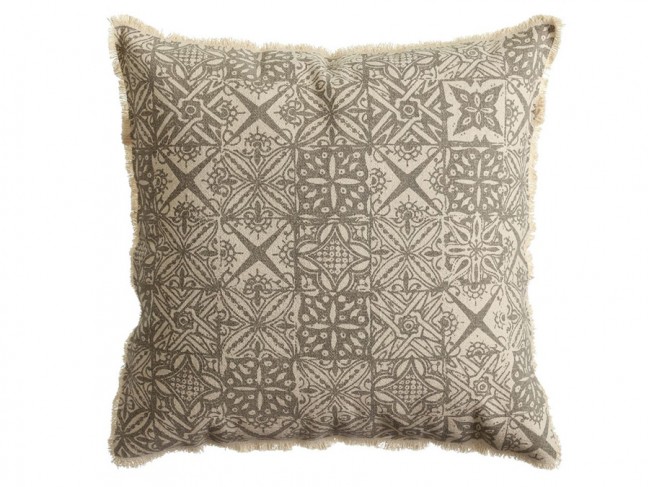 Cushion Geometric Grey-Cream (90380)