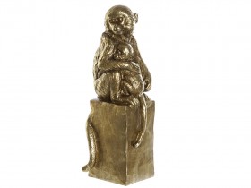 Resin Monkey Gold Deco (177493)