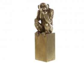 Resin Monkey Gold Deco (177494)