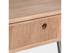 Natural wooden iron Desk 1 drawer (28270)