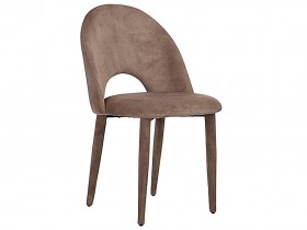 Light Brown Velvet Upholstered Dining Chair (600380)