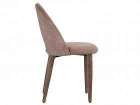 Light Brown Velvet Upholstered Dining Chair (600380)