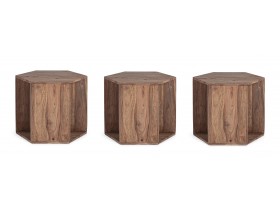 Set of 3 wooden Coffee Tables (746515)