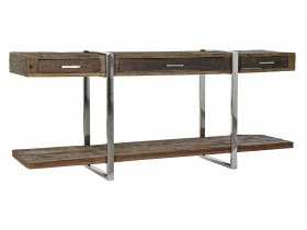CONSOLE TABLE RECYCLED WOOD BROWN (182048)