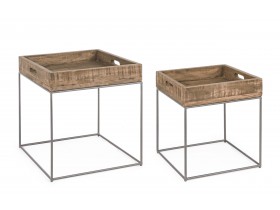Set of 2 Square Side Tables 746144