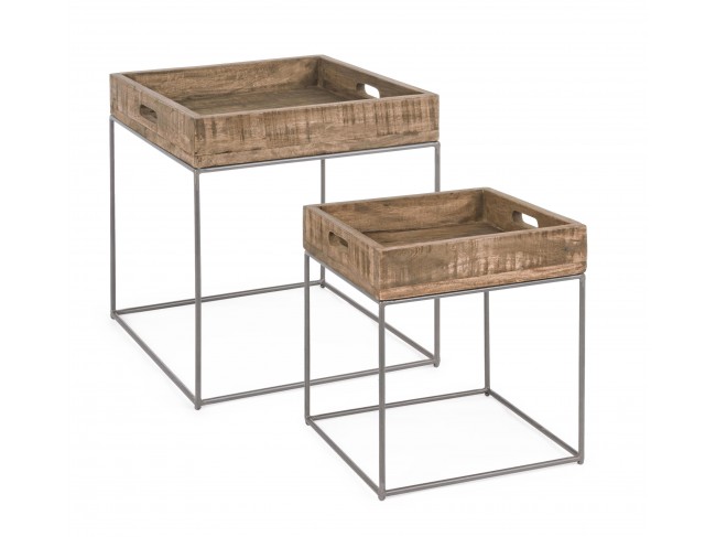 Set of 2 Square Side Tables 746144