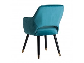 Upholstered Arm Chair Blue Velvet (27115)